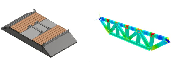 Stress analysis on structural frame